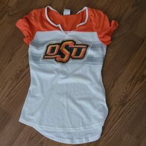 OSU Womens Orange and White Jersey Shirt Small